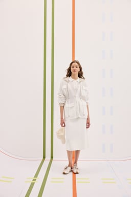 Dorothee Schumacher Pointelle knit stretch cotton cardigan eggshell