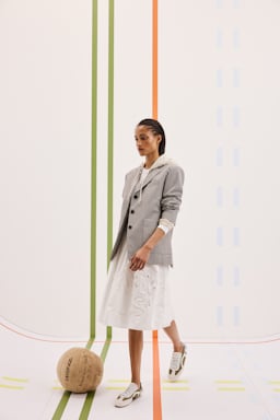 Dorothee Schumacher Technical linen blazer white & walnut