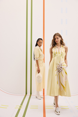 Dorothee Schumacher Printed cotton poplin midi-dress dream flower yellow