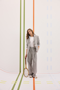 Dorothee Schumacher Technical linen pants white & walnut