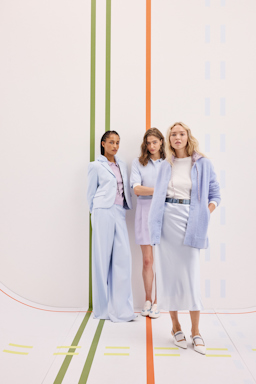 Dorothee Schumacher Silk satin midi-skirt ice sky