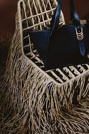 Dorothee Schumacher Tote Bag in soft calf leather with D-ring hardware black