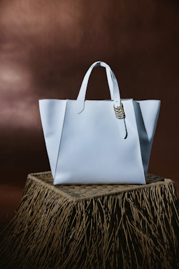 Dorothee Schumacher XL Tote Bag in soft calf leather with D-ring hardware off white