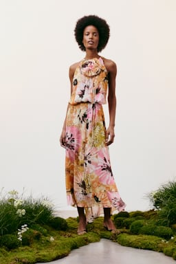 Dorothee Schumacher Signature print viscose georgette midi-dress boho flower print