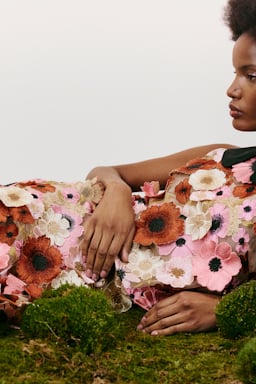 Dorothee Schumacher A-line top with 3D embroidery Multi Flower