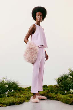 Dorothee Schumacher Shell in Punto Milano with georgette hem candy