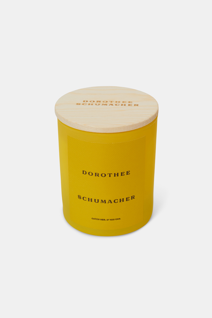 Dorothee Schumacher DUFTKERZE AUS SOJAWACHS MIT HOLZDECKEL soft yellow