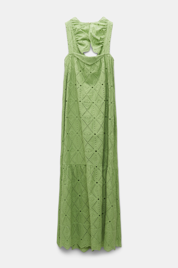 Dorothee Schumacher Bandeaukleid mit Broderie Anglaise soft green