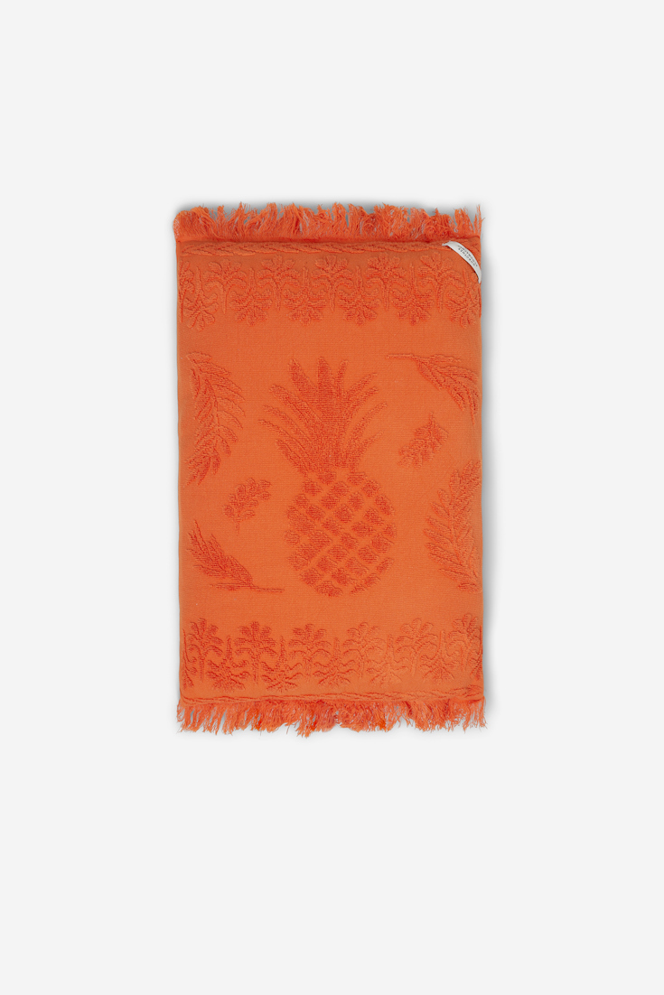 Dorothee Schumacher Kissen aus Baumwolle mit gewebtem Ananas-Jacquardmuster orange