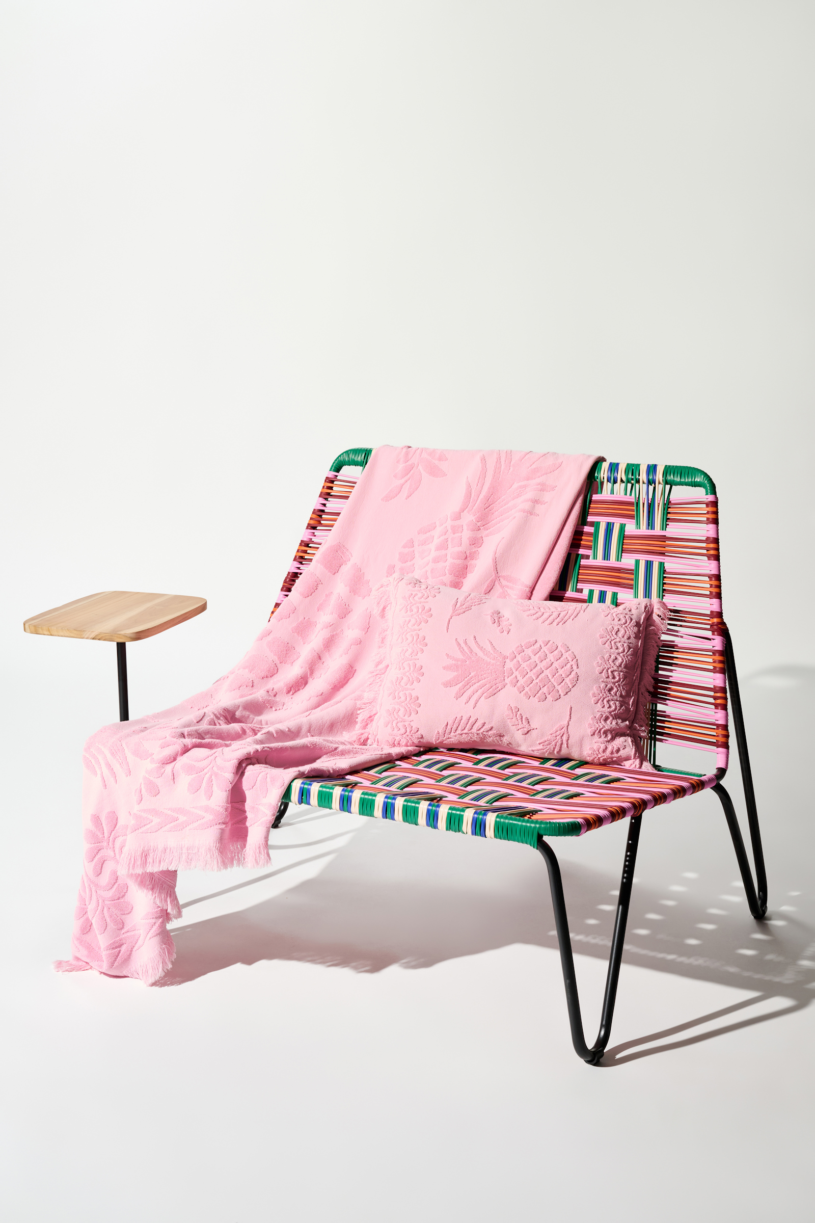 Dorothee Schumacher Kissen aus Baumwolle mit gewebtem Ananas-Jacquardmuster pink
