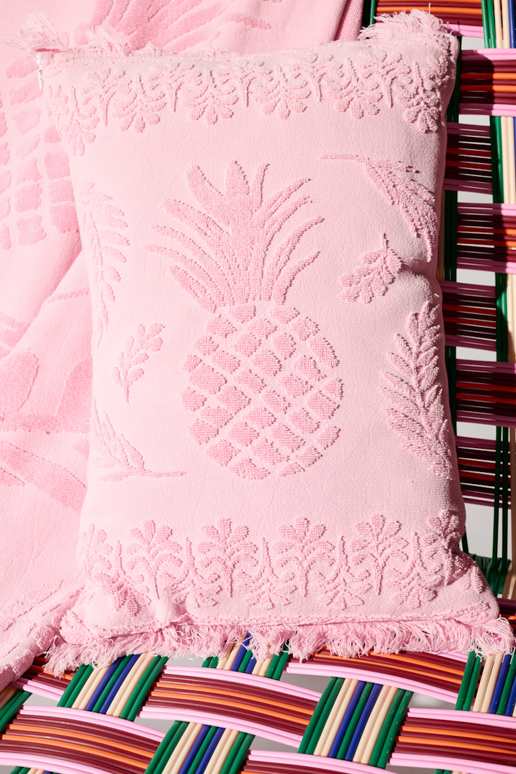 Dorothee Schumacher Kissen aus Baumwolle mit gewebtem Ananas-Jacquardmuster pink