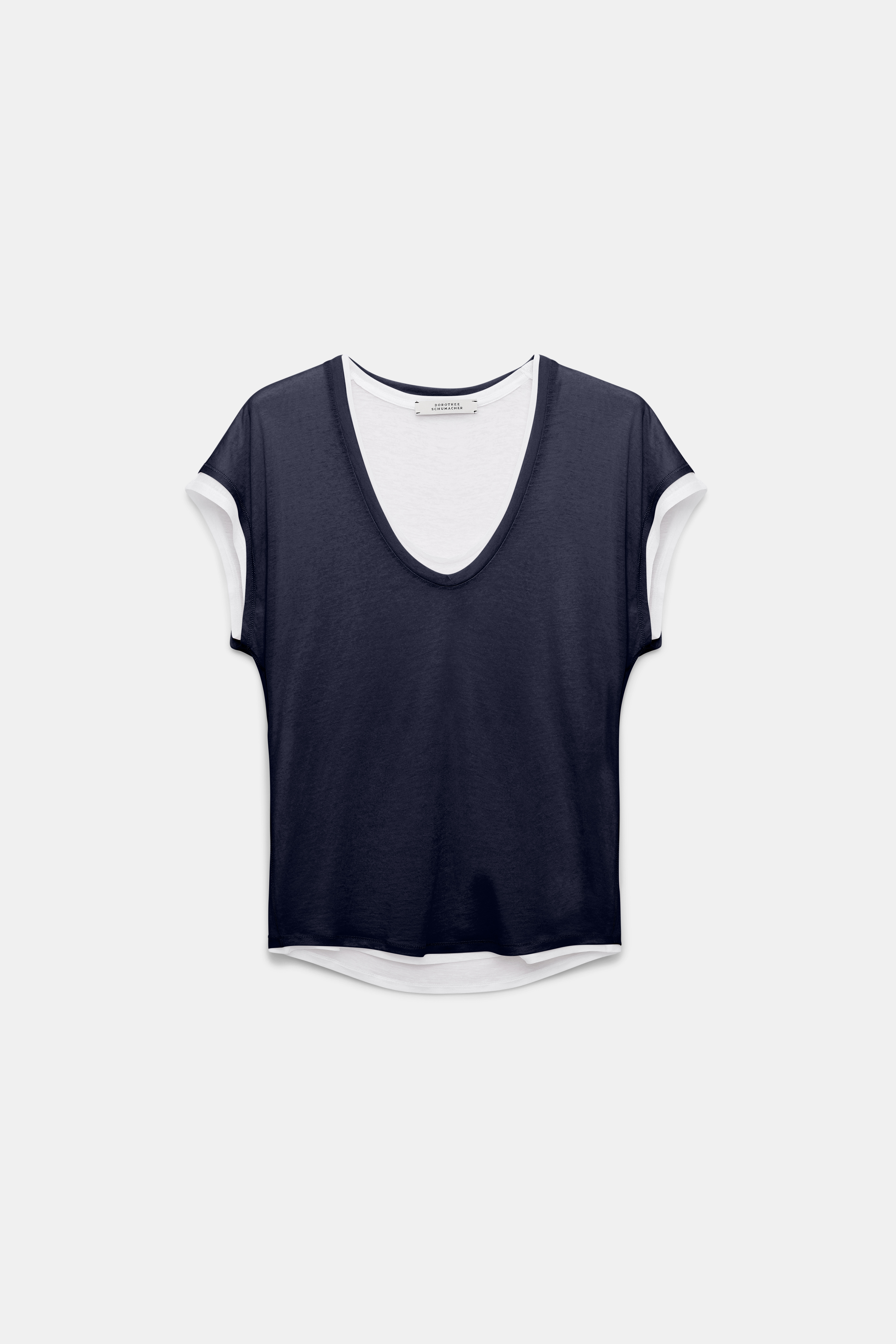 Dorothee Schumacher T-Shirt im Layer-Look dark navy