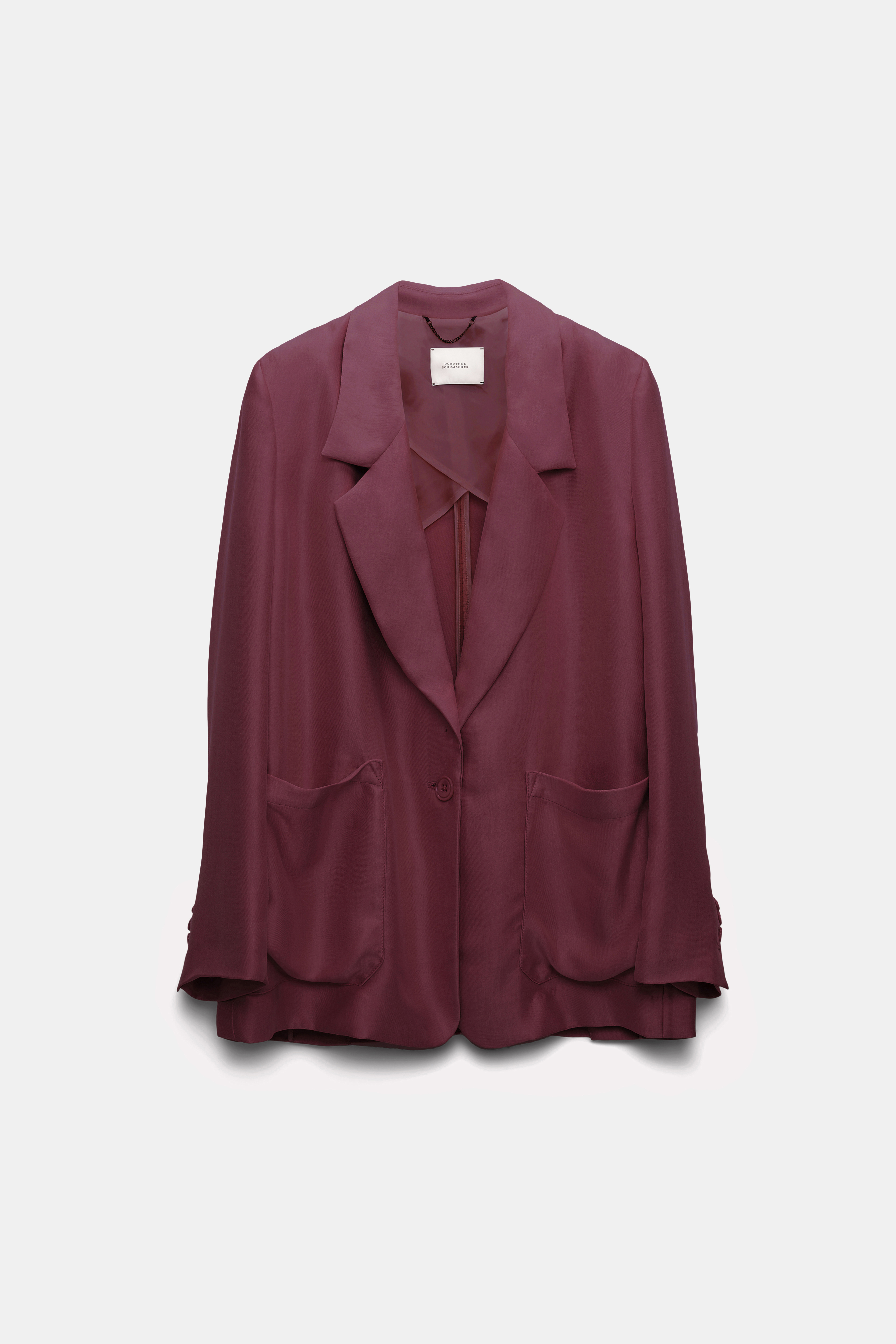 Dorothee Schumacher Slouchy Satinblazer dark burgundy