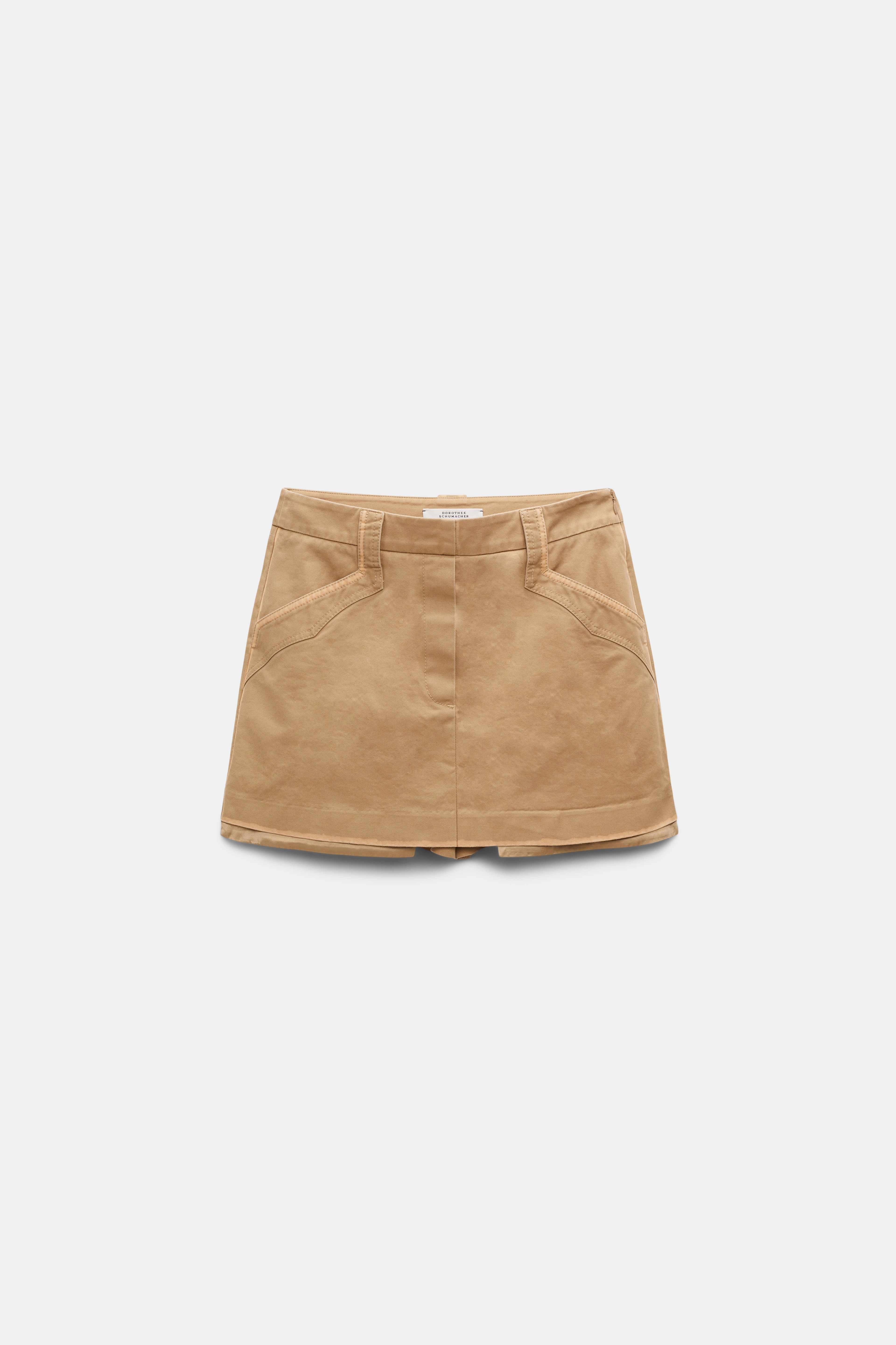 Dorothee Schumacher Cotton skort with painted edges medium beige