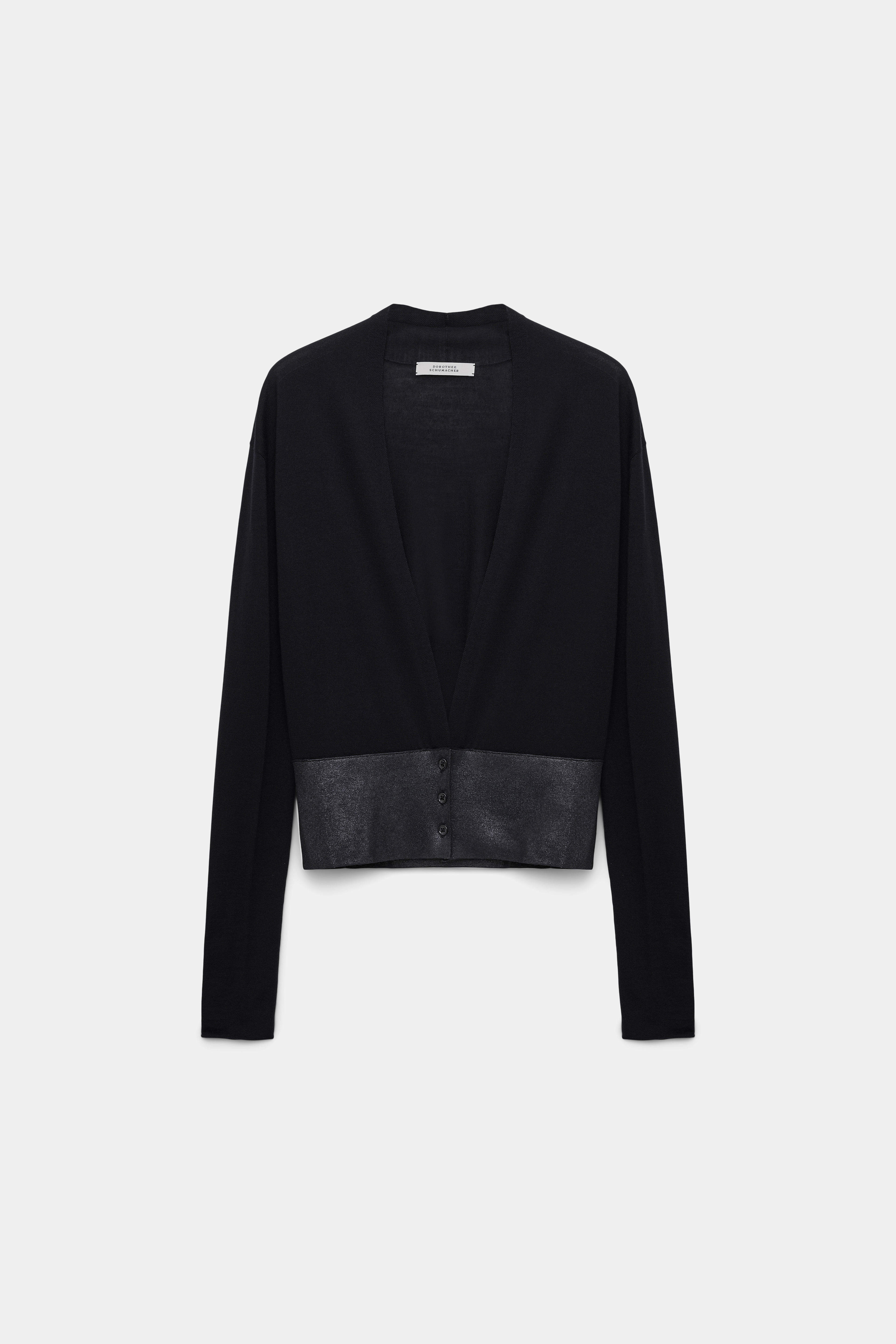 Dorothee Schumacher V-neck cardigan with foil print black