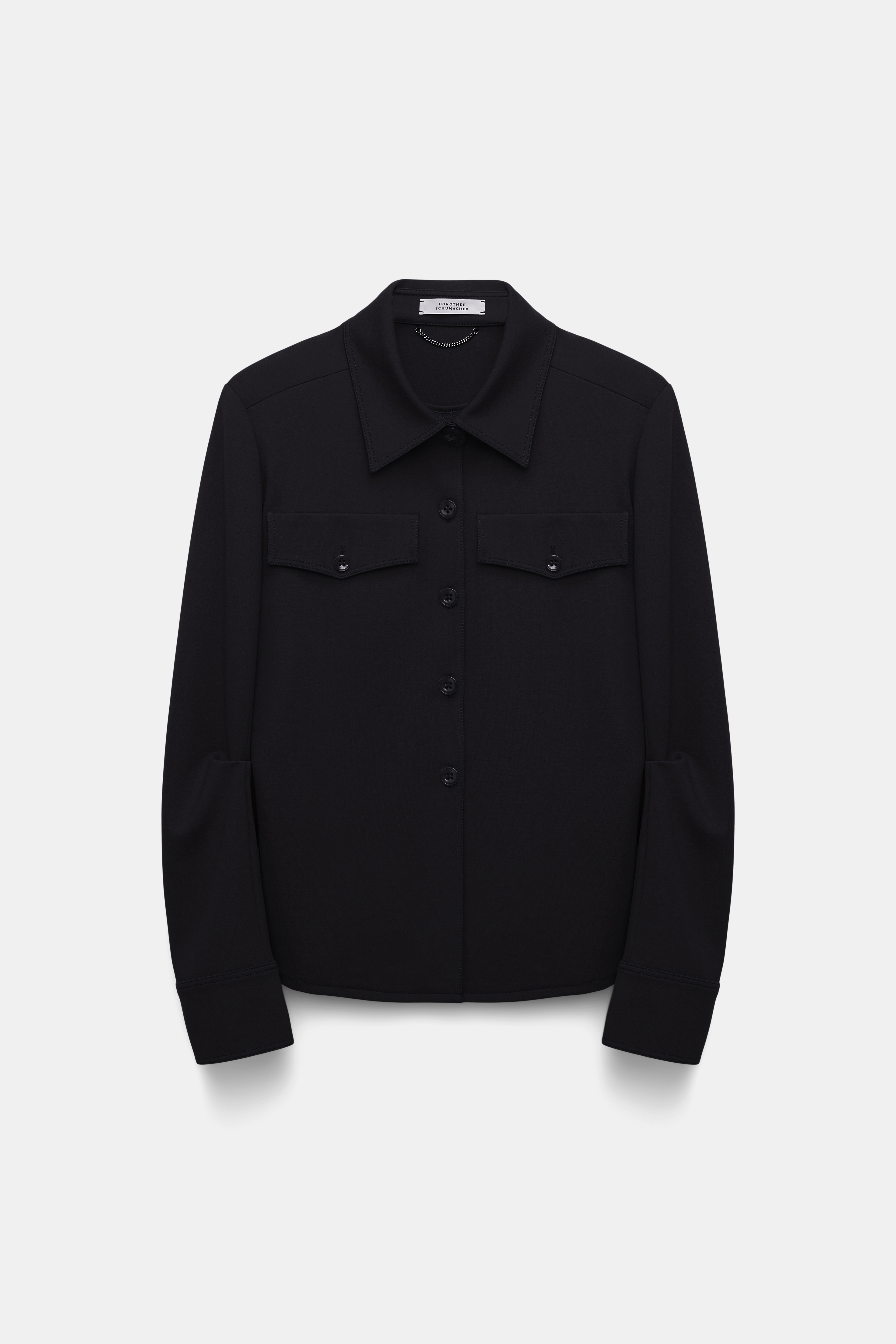 Dorothee Schumacher Tailored shirt-jacket in Punto Milano black