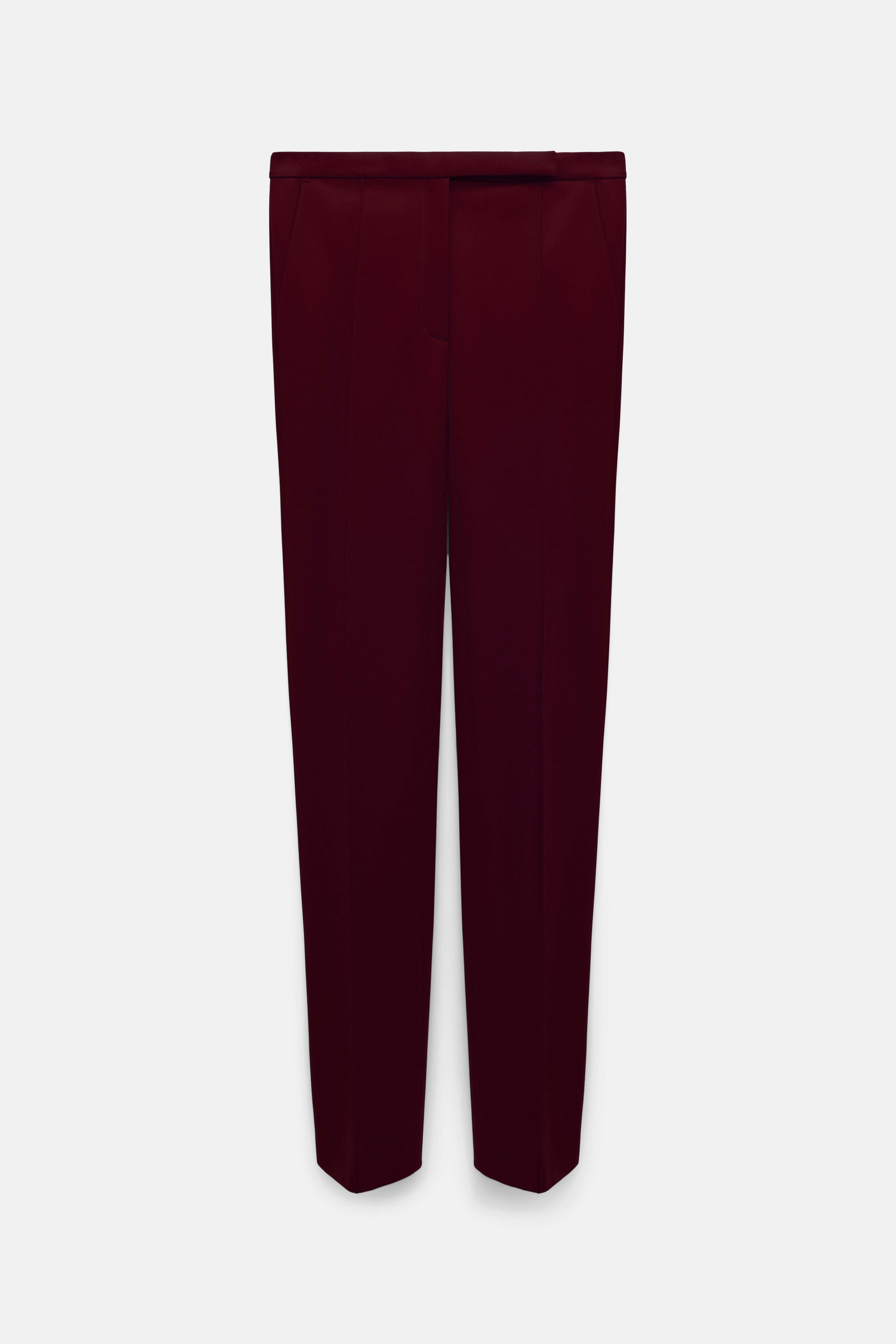 Dorothee Schumacher Lässige Hose aus Punto Milano dark burgundy