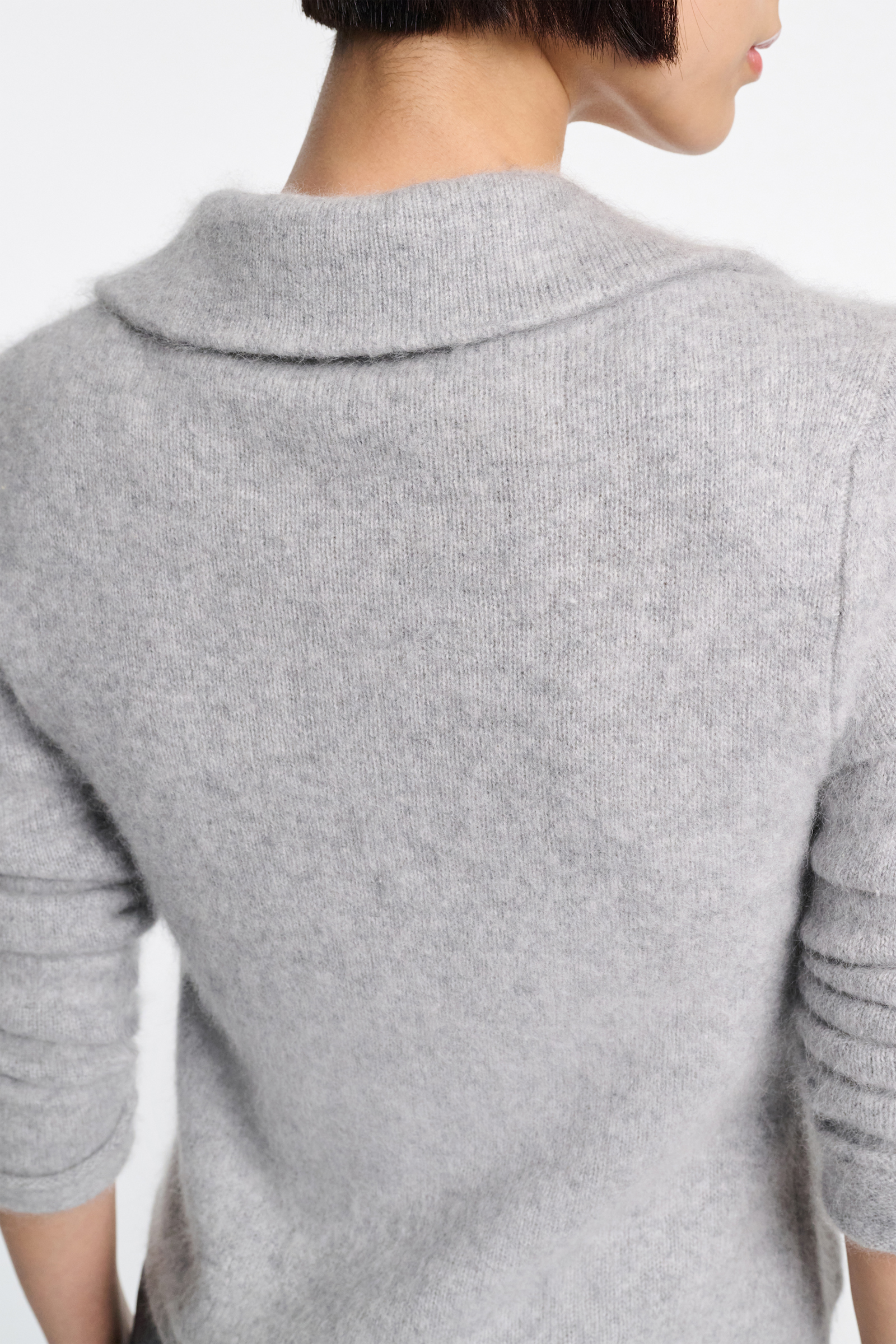 Dorothee Schumacher Fluffy Cardigan im Blazer-Style grey melange