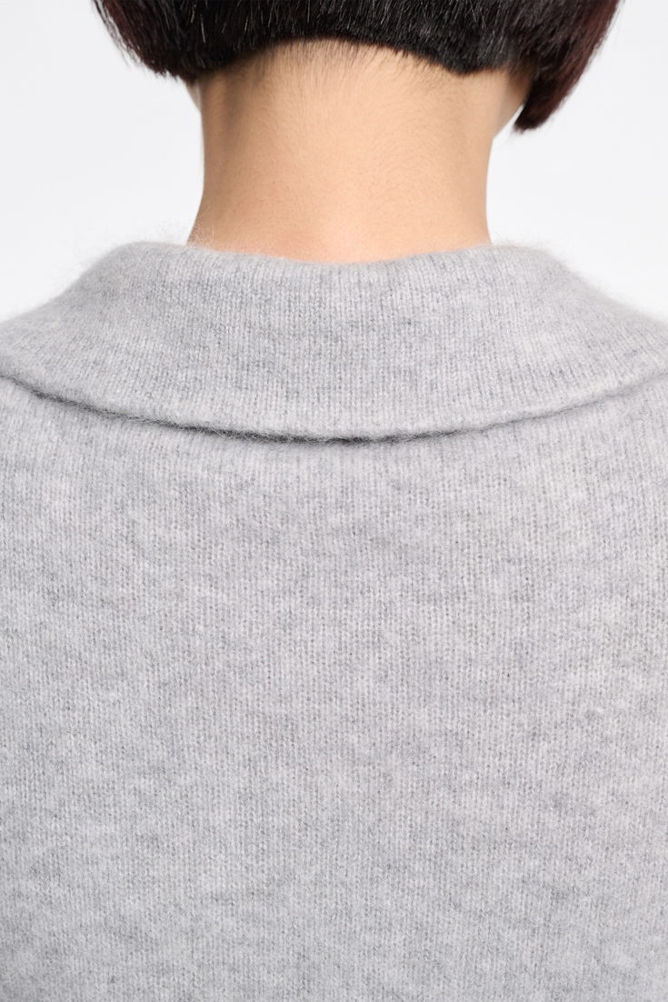 Dorothee Schumacher Fluffy Cardigan im Blazer-Style grey melange