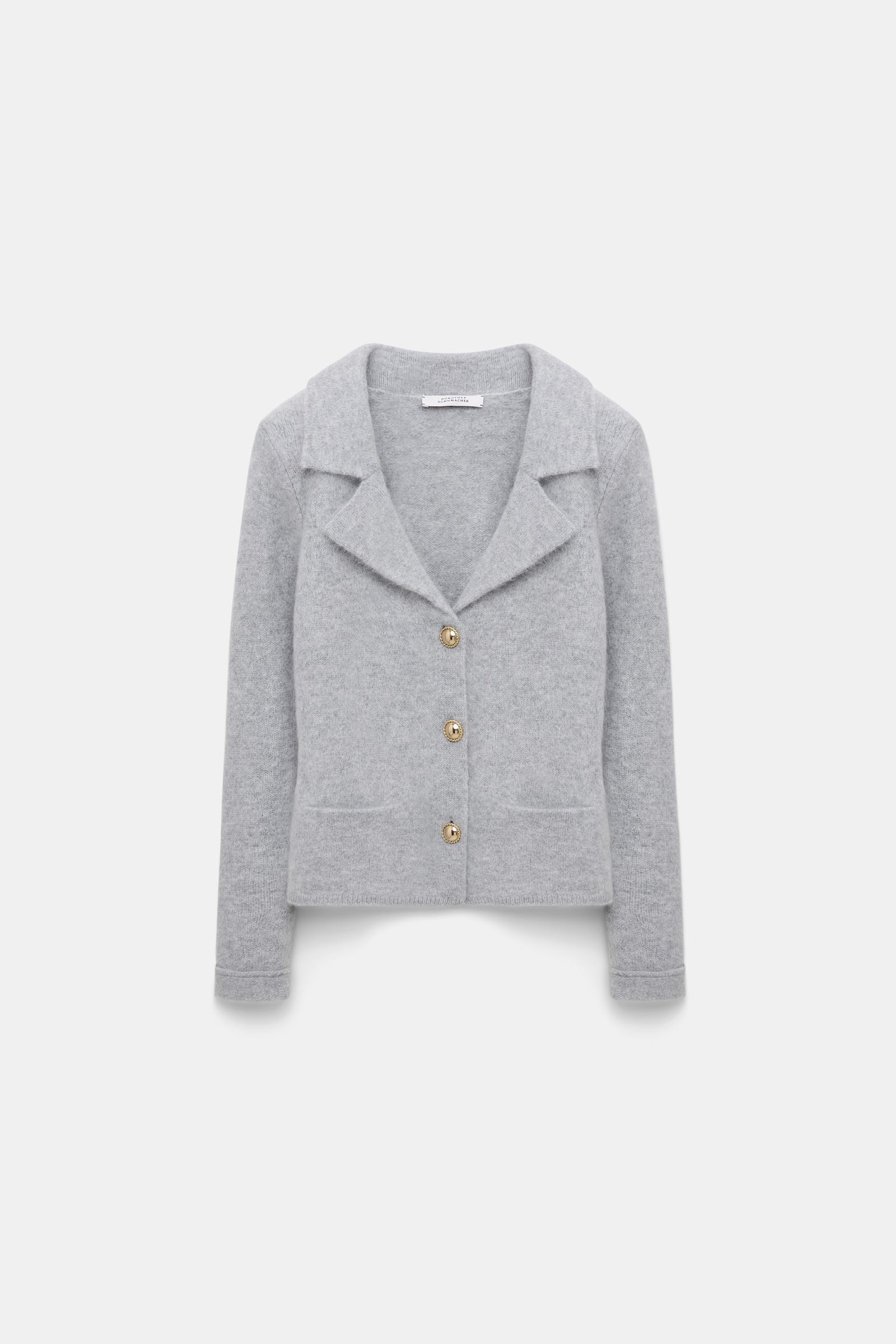 Dorothee Schumacher Fluffy Cardigan im Blazer-Style grey melange