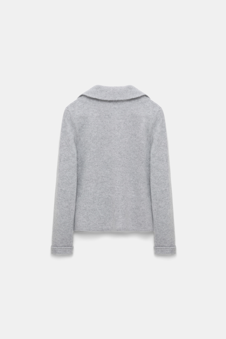 Dorothee Schumacher Fluffy Cardigan im Blazer-Style grey melange