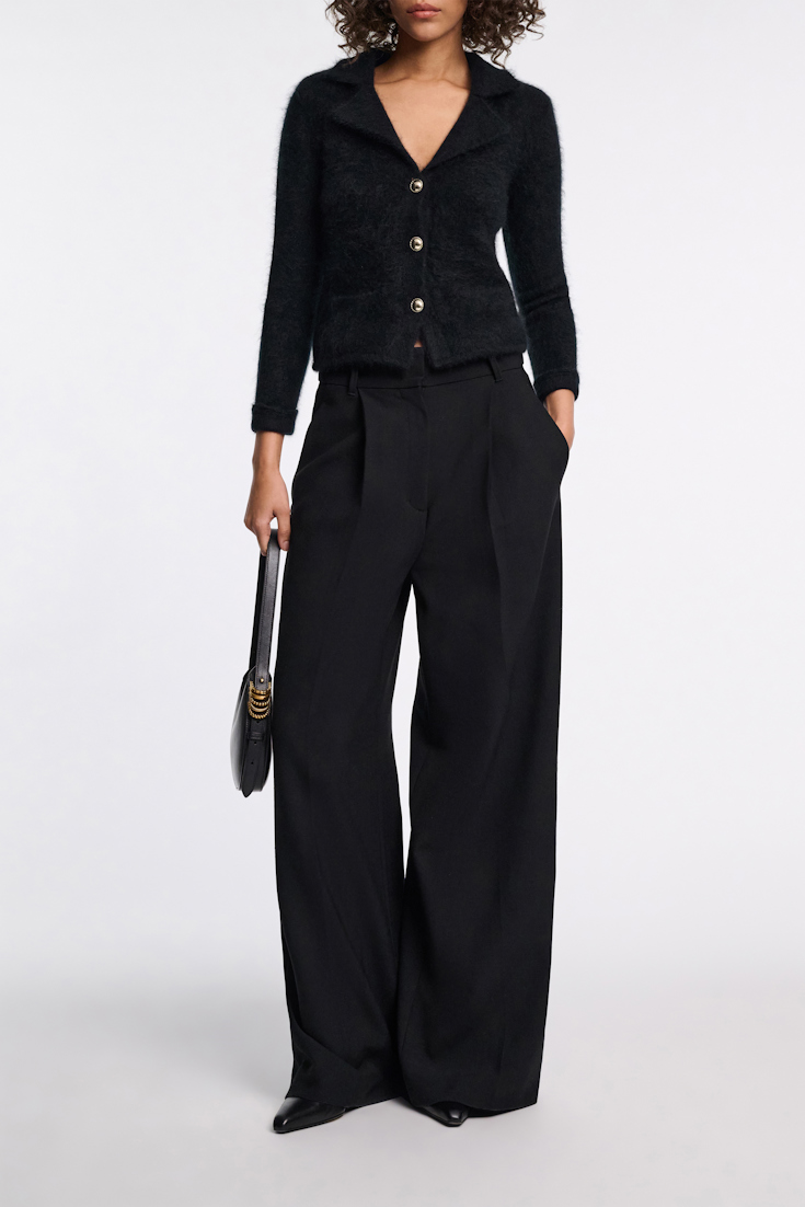 Dorothee Schumacher Fluffy Cardigan im Blazer-Style pure black