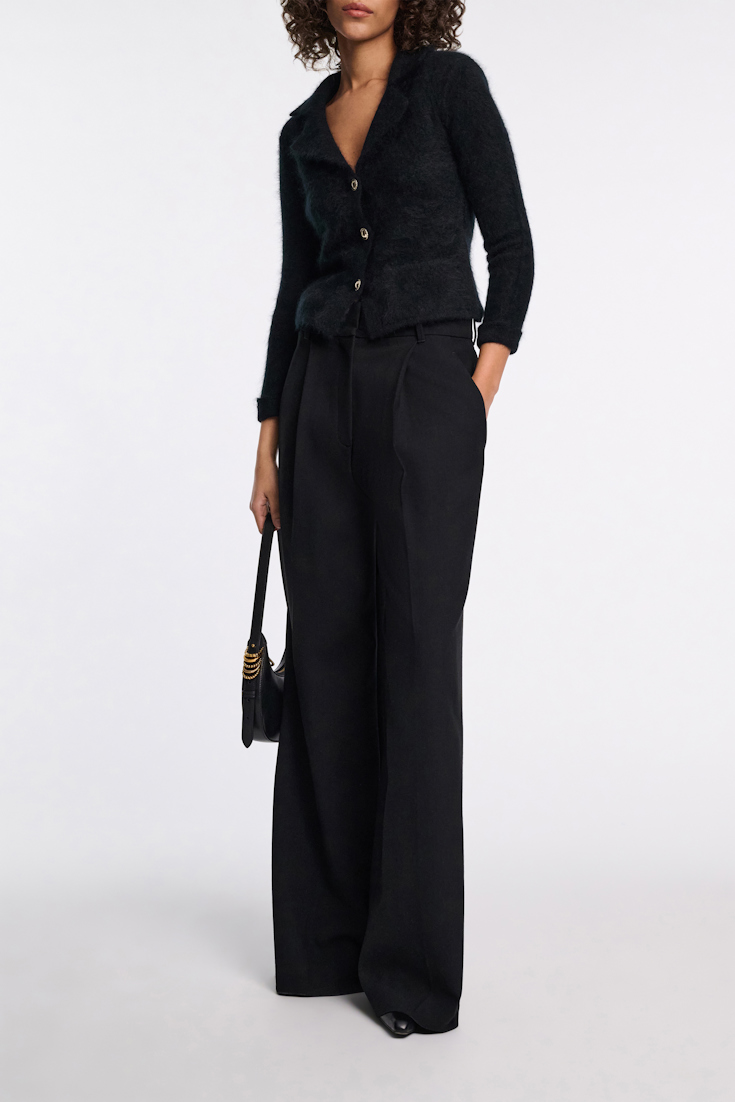 Dorothee Schumacher Fluffy Cardigan im Blazer-Style pure black
