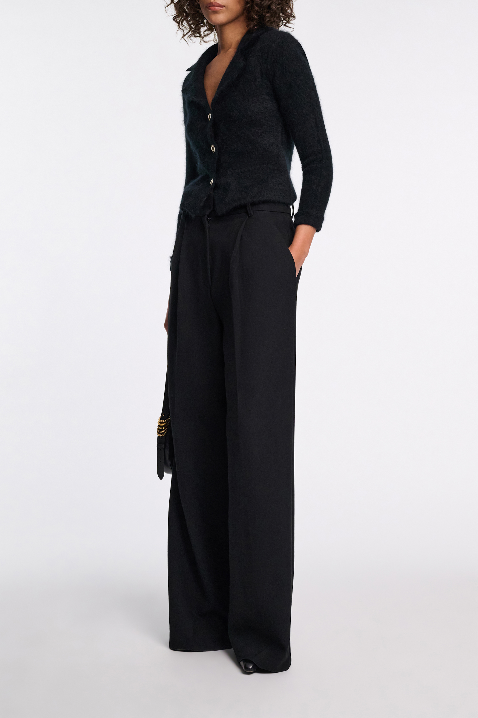 Dorothee Schumacher Fluffy Cardigan im Blazer-Style pure black
