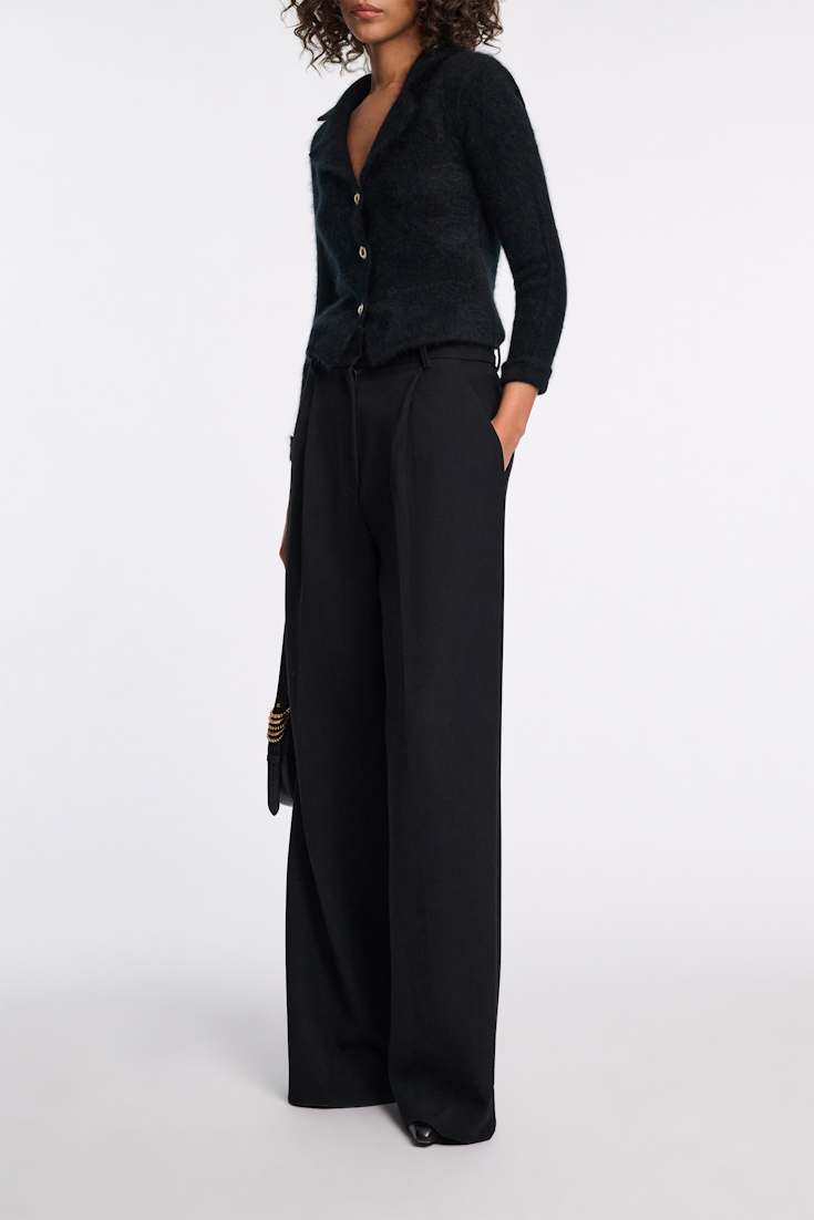 Dorothee Schumacher Fluffy Cardigan im Blazer-Style pure black