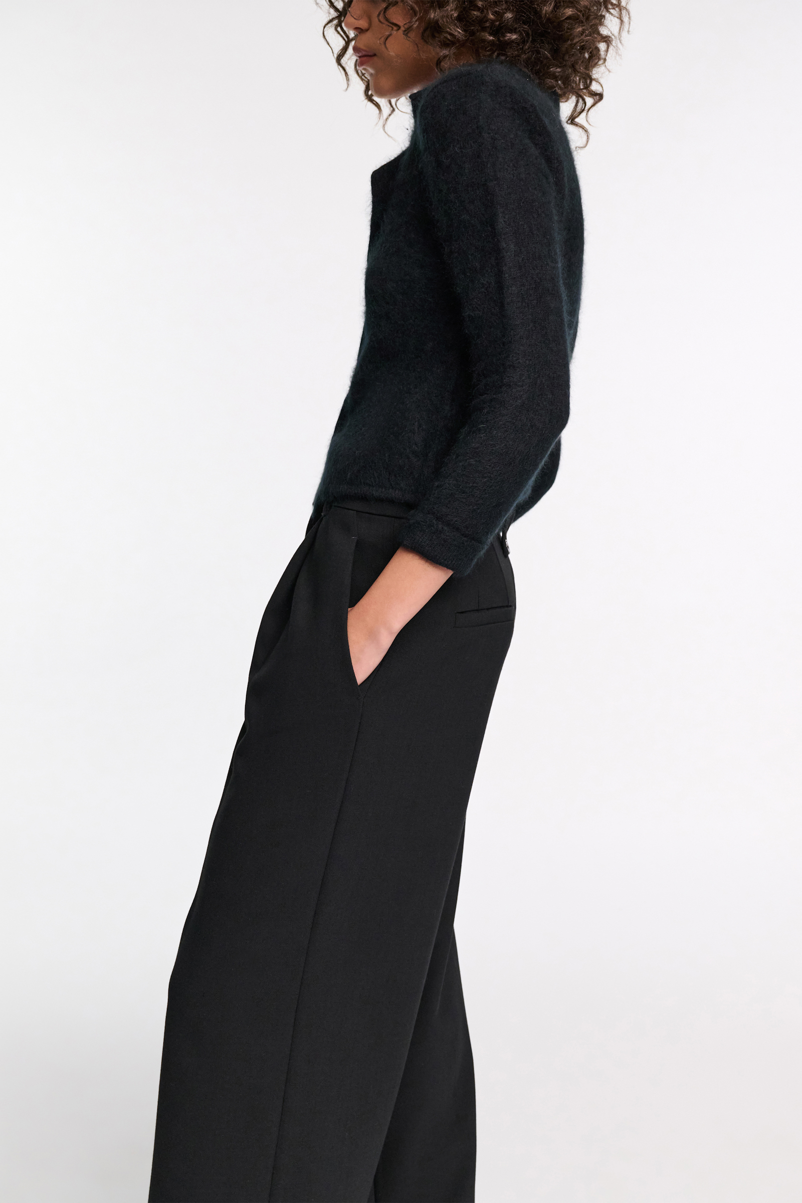 Dorothee Schumacher Fluffy Cardigan im Blazer-Style pure black