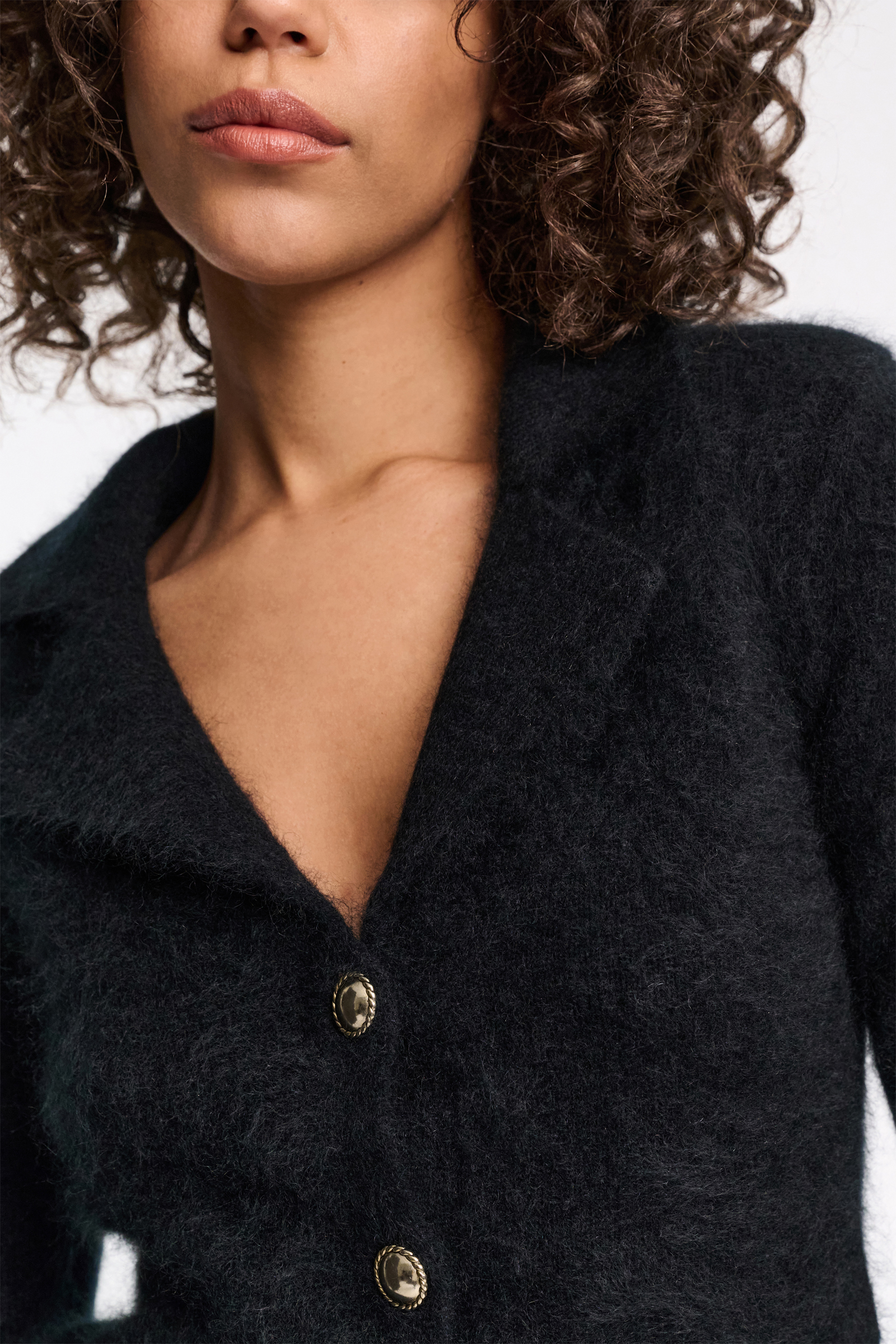 Dorothee Schumacher Fluffy Cardigan im Blazer-Style pure black