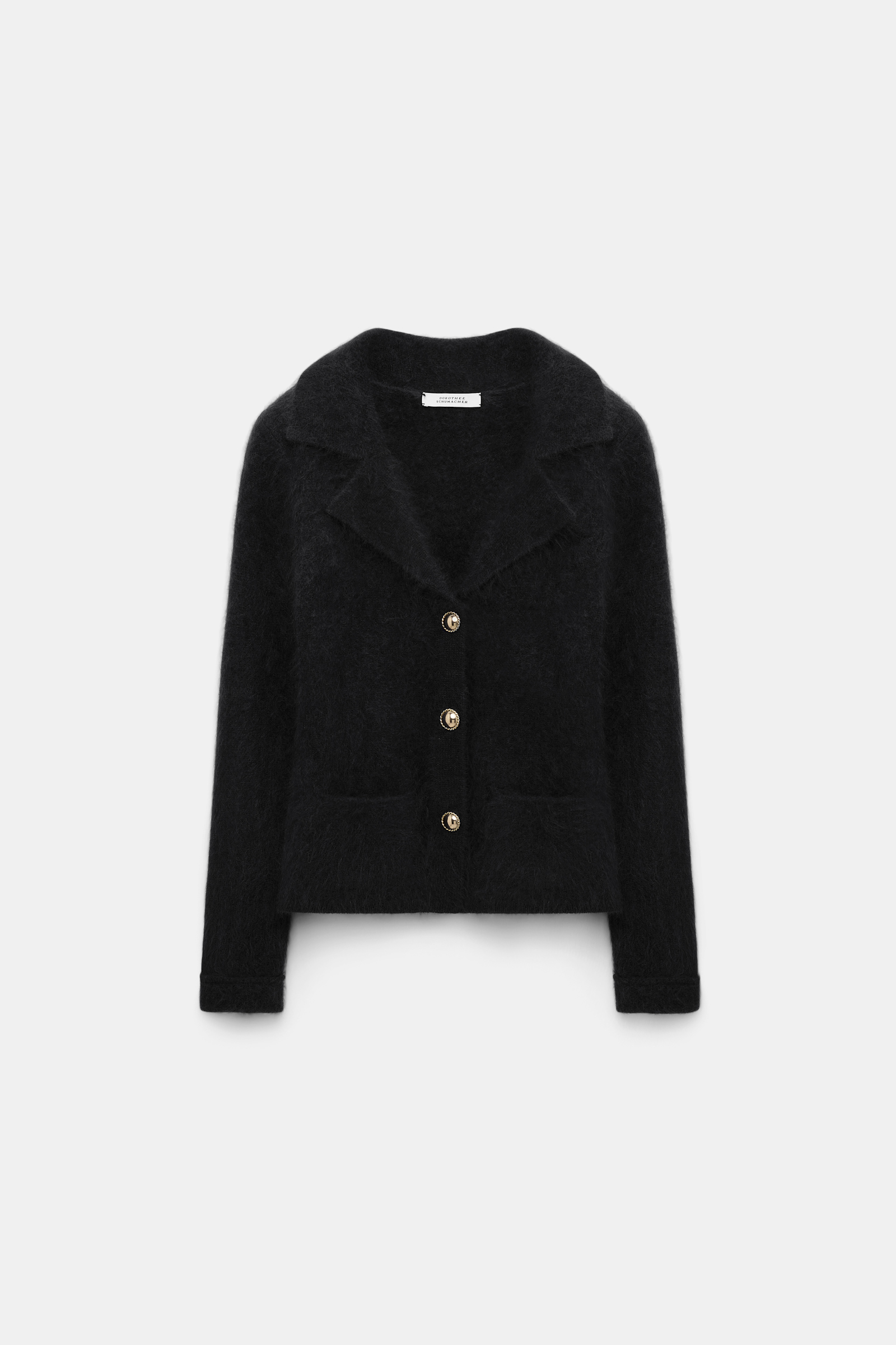 Dorothee Schumacher Fluffy Cardigan im Blazer-Style pure black