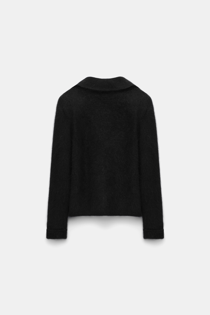 Dorothee Schumacher Fluffy Cardigan im Blazer-Style pure black