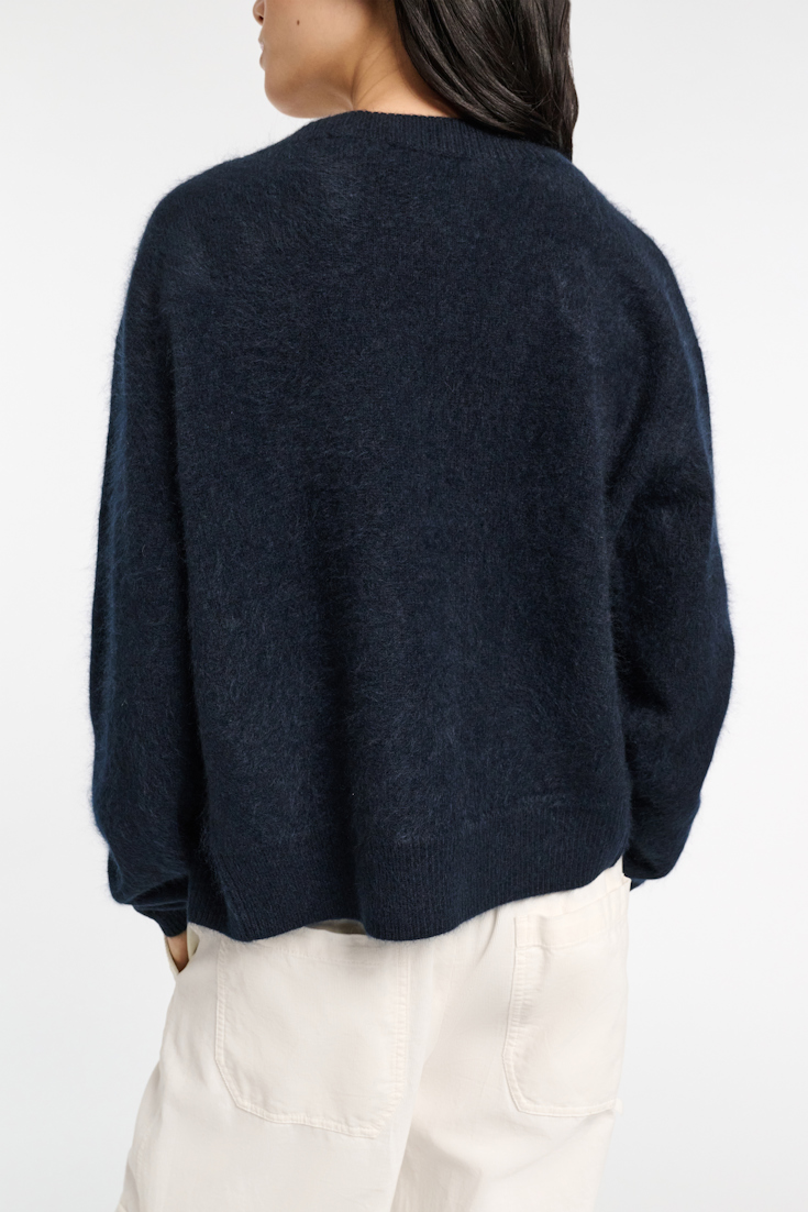 Dorothee Schumacher Wool-cashmere V-neck cardigan true navy
