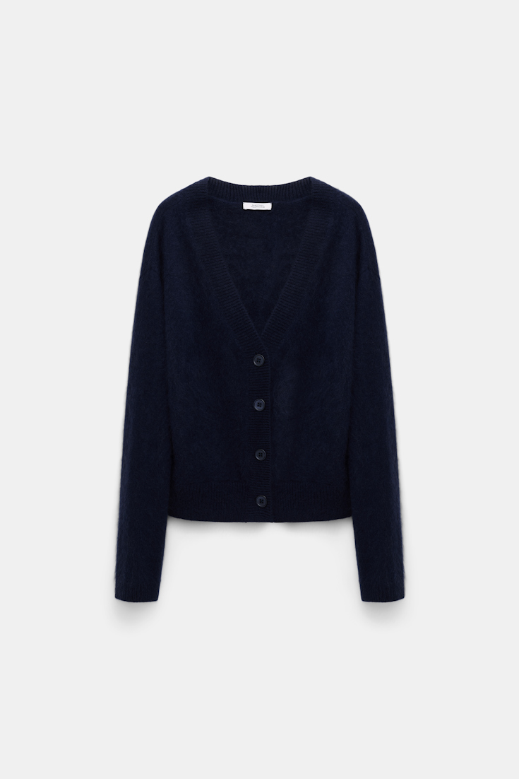 Dorothee Schumacher Wool-cashmere V-neck cardigan true navy