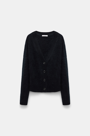 Dorothee Schumacher Wool-cashmere V-neck cardigan pure black
