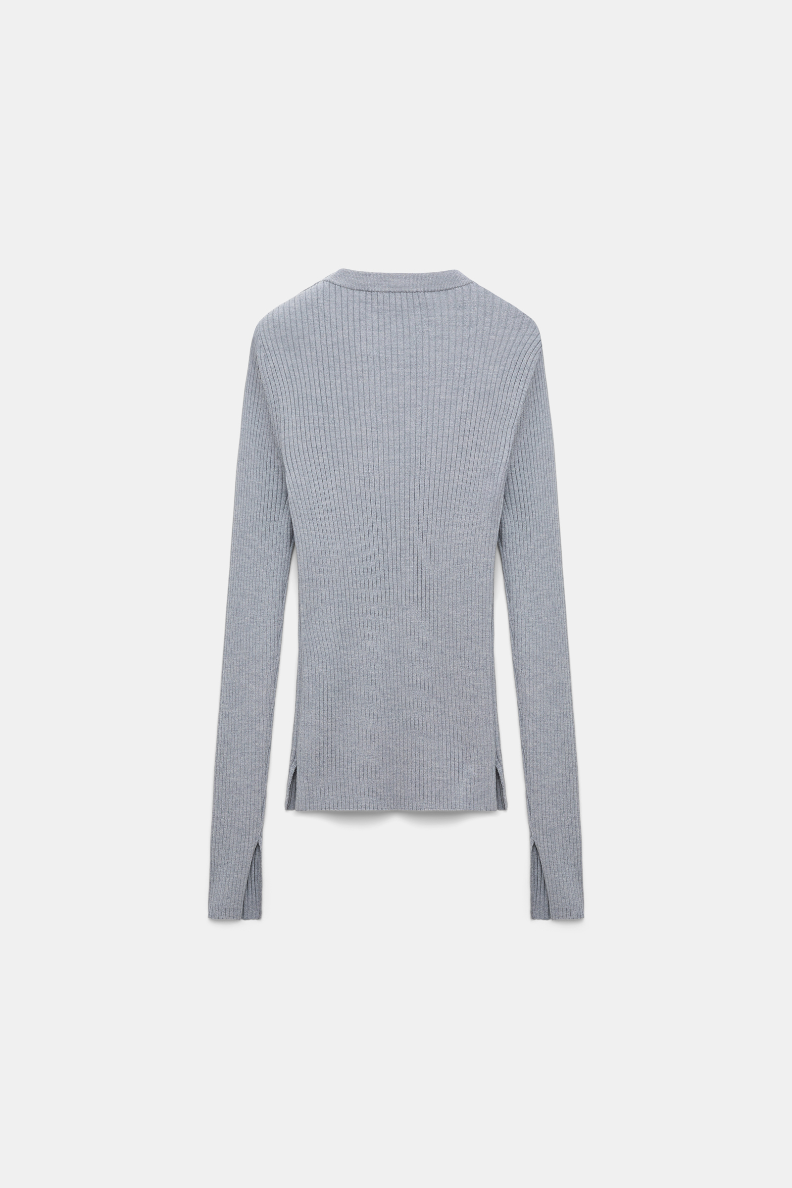 Dorothee Schumacher Wool-silk blend ribbed pullover grey melange