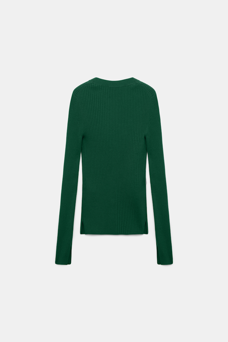 Dorothee Schumacher Cardigan aus Wolle-Seide Mix gras green