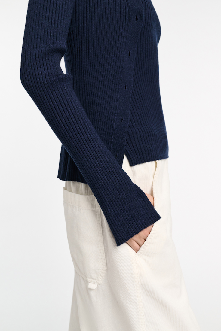 Dorothee Schumacher Cardigan aus Wolle-Seide Mix midnight