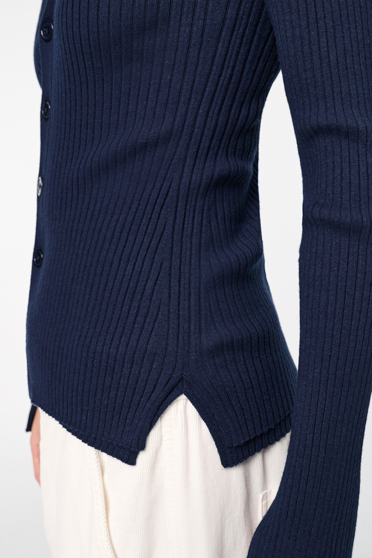 Dorothee Schumacher Cardigan aus Wolle-Seide Mix midnight