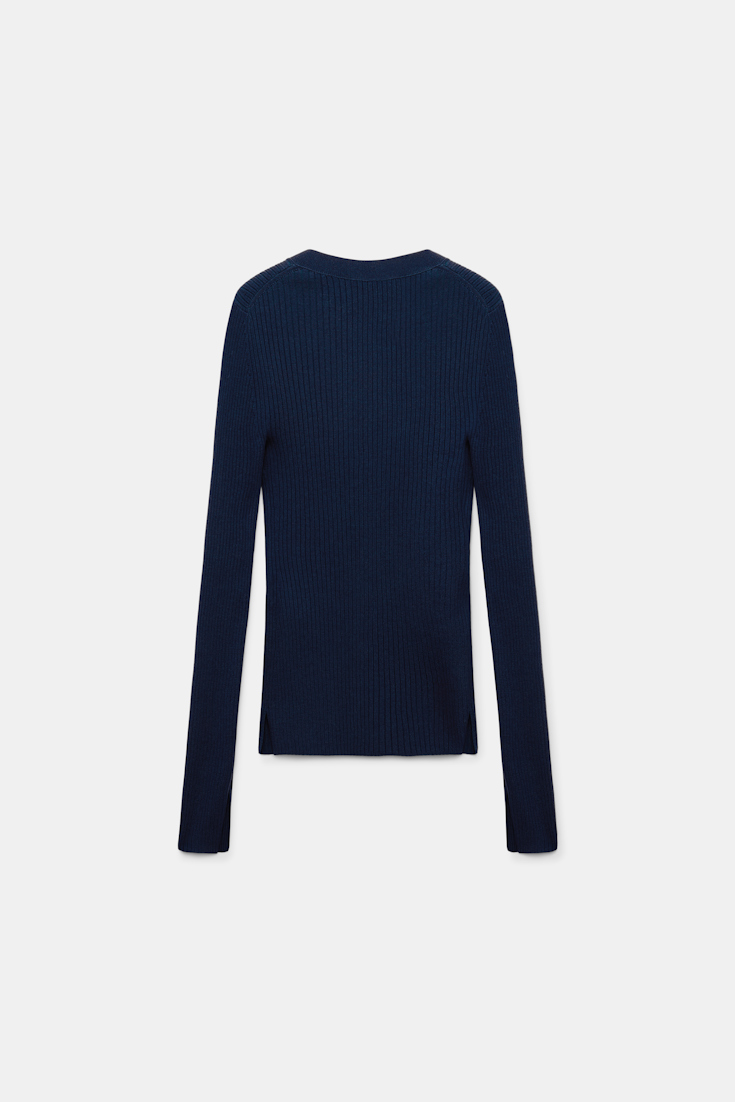 Dorothee Schumacher Cardigan aus Wolle-Seide Mix midnight