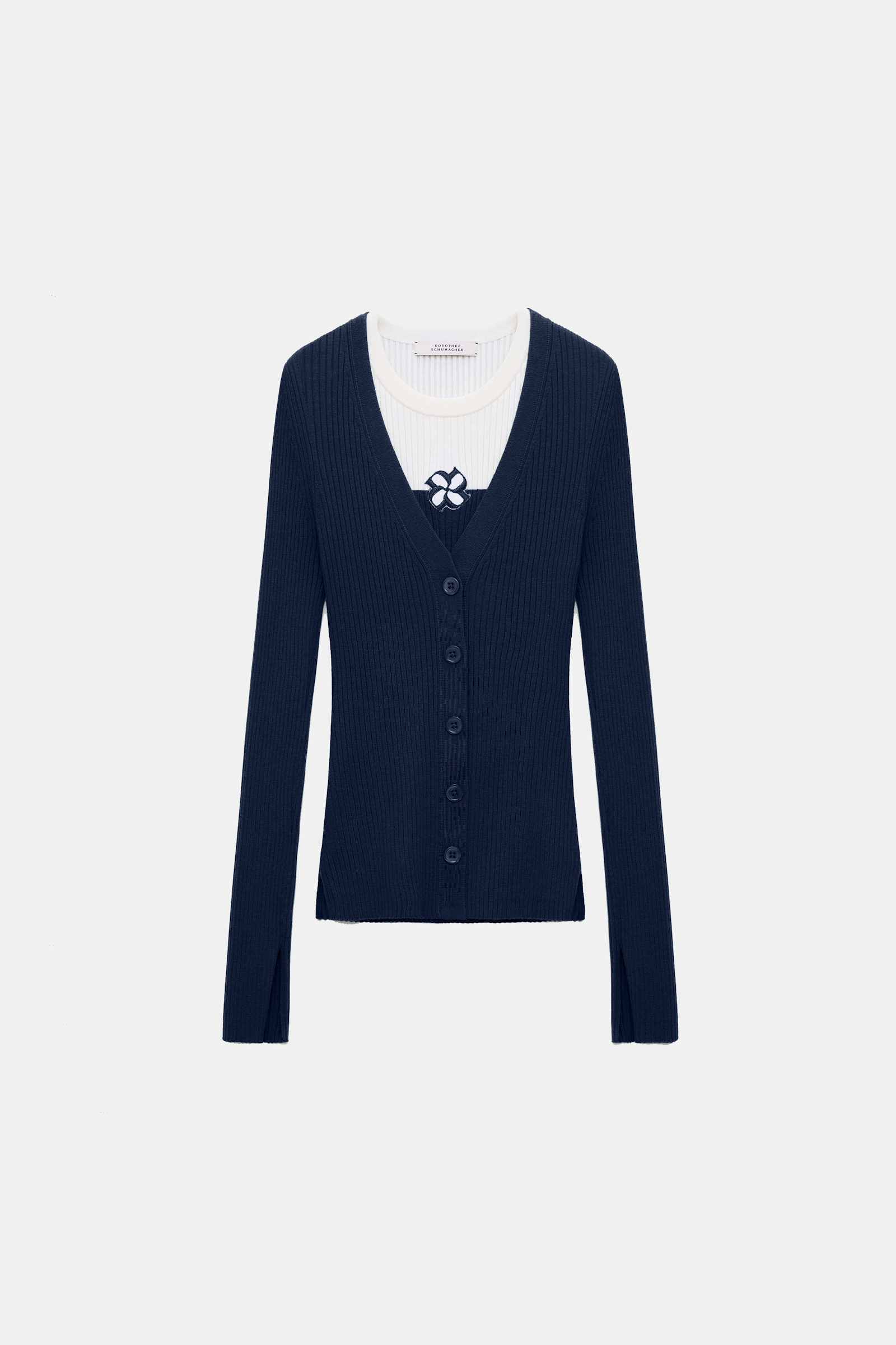 Dorothee Schumacher Cardigan aus Wolle-Seide Mix midnight
