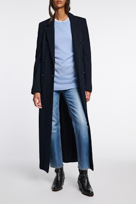 Dorothee Schumacher Virgin Merino wool extra long pullover sky blue