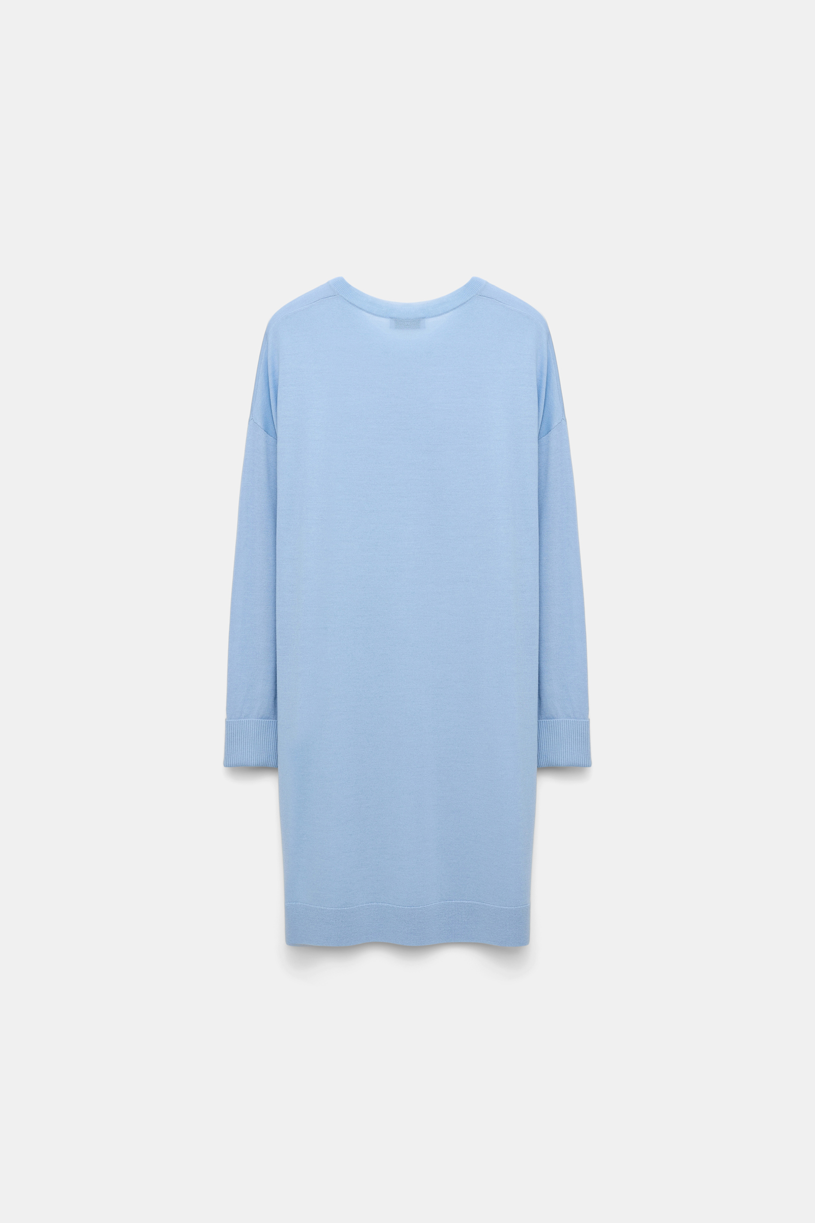 Dorothee Schumacher Virgin Merino wool extra long pullover sky blue