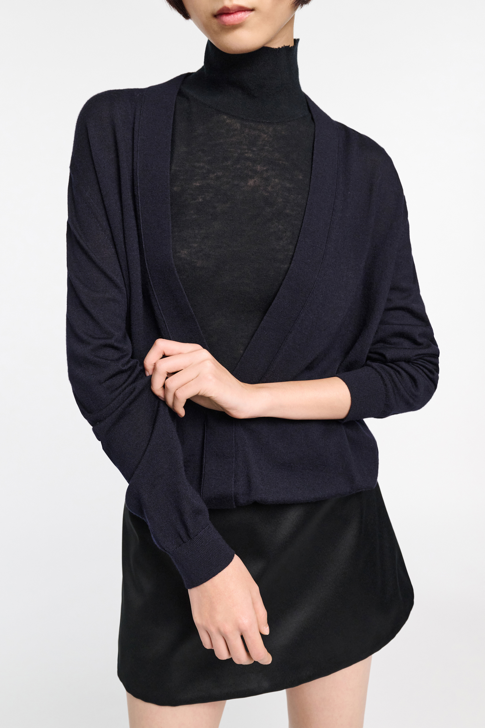Dorothee Schumacher Pullover aus Merino mit Blouson-Effekt dark navy