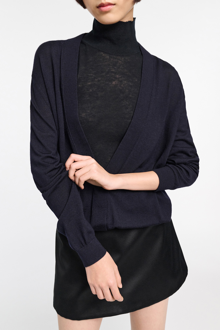 Dorothee Schumacher Pullover aus Merino mit Blouson-Effekt dark navy