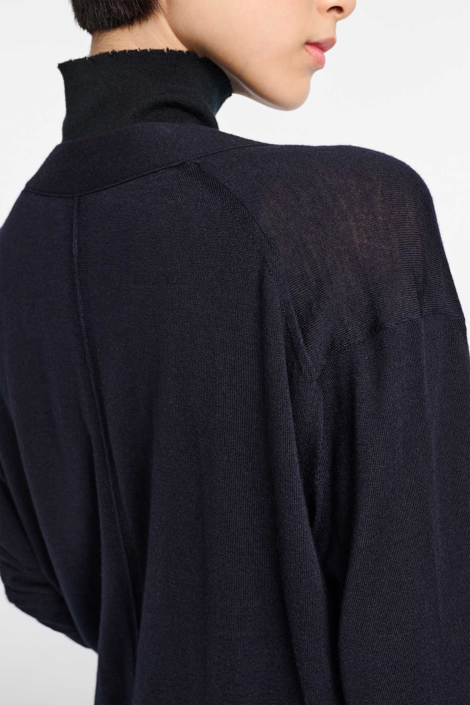 Dorothee Schumacher Pullover aus Merino mit Blouson-Effekt dark navy