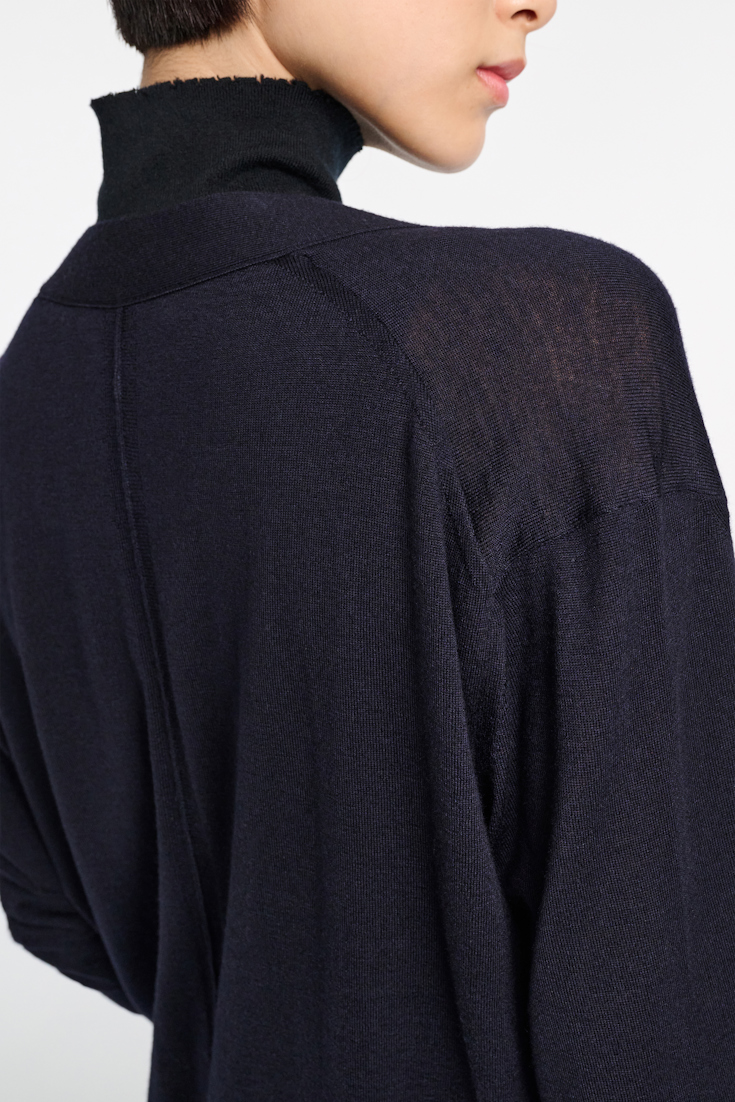 Dorothee Schumacher Pullover aus Merino mit Blouson-Effekt dark navy
