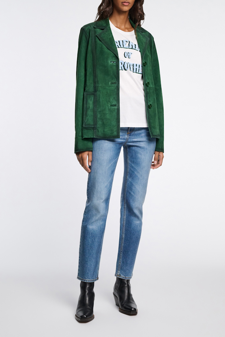 Dorothee Schumacher Friends of Dorothee printed cotton T-shirt light blue friends