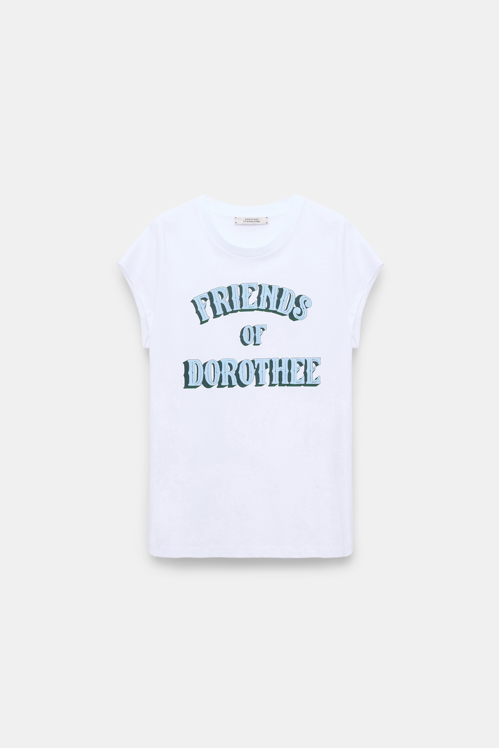 Dorothee Schumacher Friends of Dorothee printed cotton T-shirt light blue friends